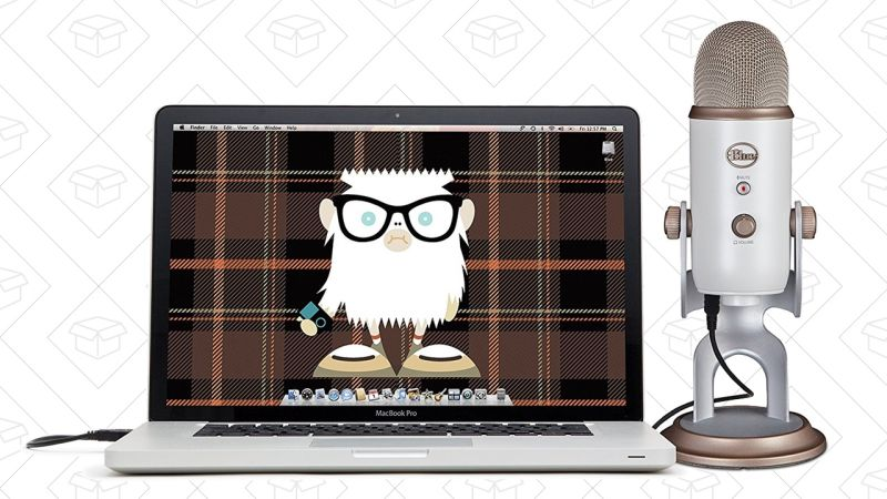 Micrófono Blue Yeti USB, $90. Varios colores disponibles.